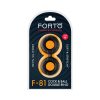 Forto F-81 Liquid Silicone Cock & Ball Double Ring Medium Black